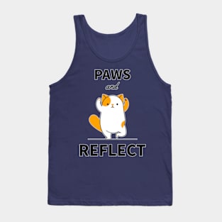 Yoga cat paws and reflect Tank Top